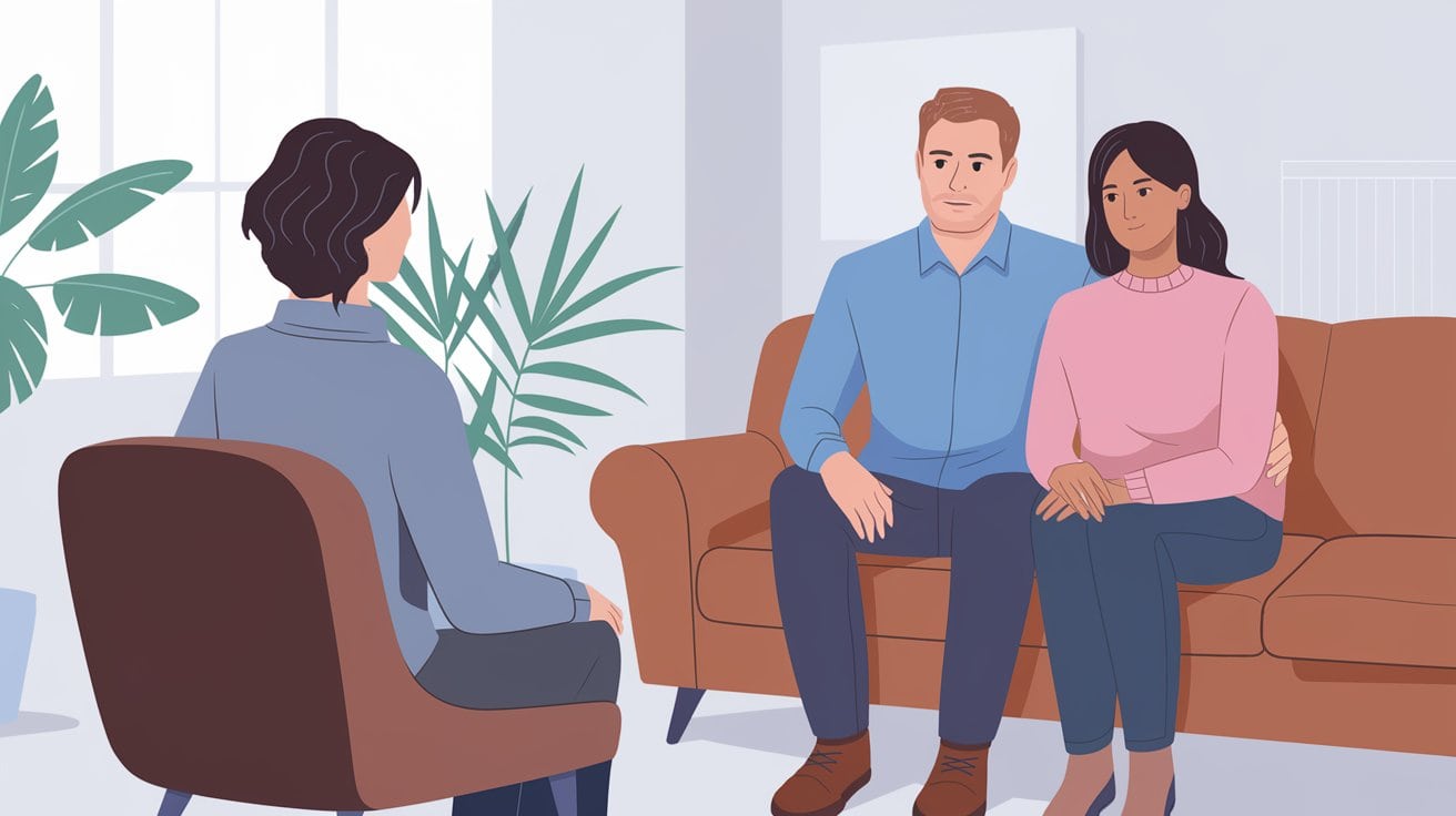 Paartherapie wenn Gefühle weg sind - Paar auf der Couch